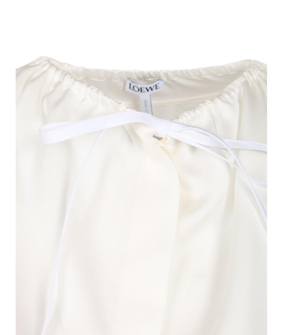 LOEWE Белая шелковая рубашка, фото 4