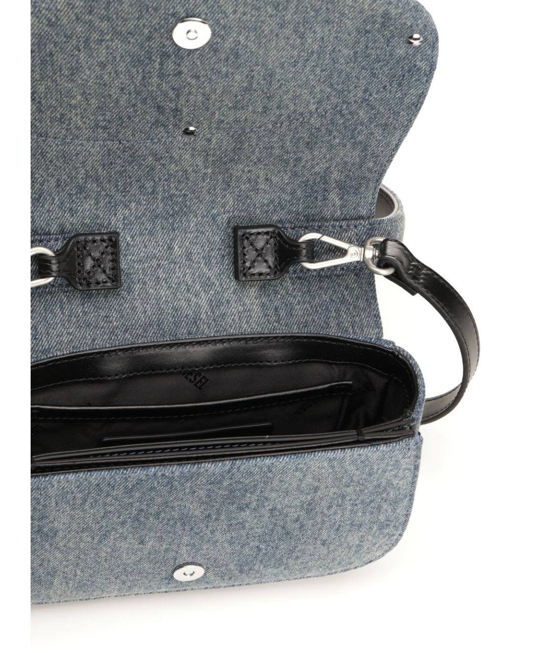 DIESEL Серая тканевая сумка через плечо, фото 4