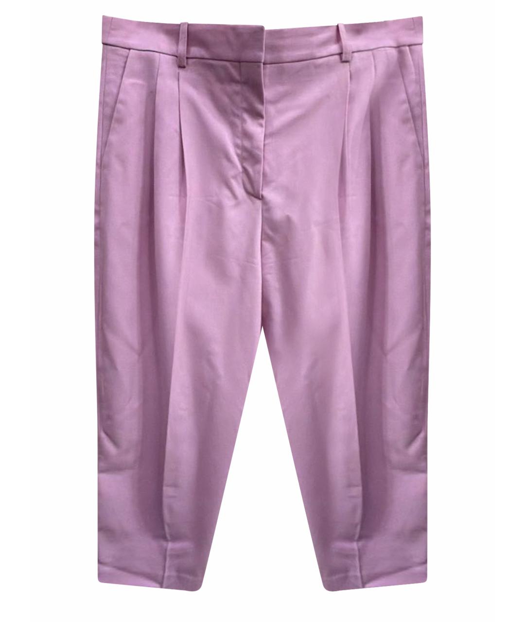 STELLA MCCARTNEY Розовые шерстяные брюки широкие, фото 1