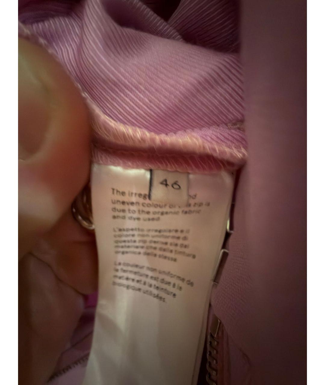 STELLA MCCARTNEY Розовые шерстяные брюки широкие, фото 7