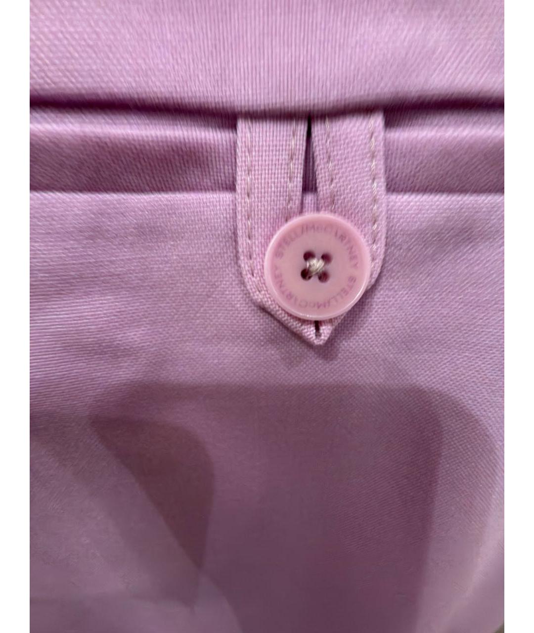 STELLA MCCARTNEY Розовые шерстяные брюки широкие, фото 8