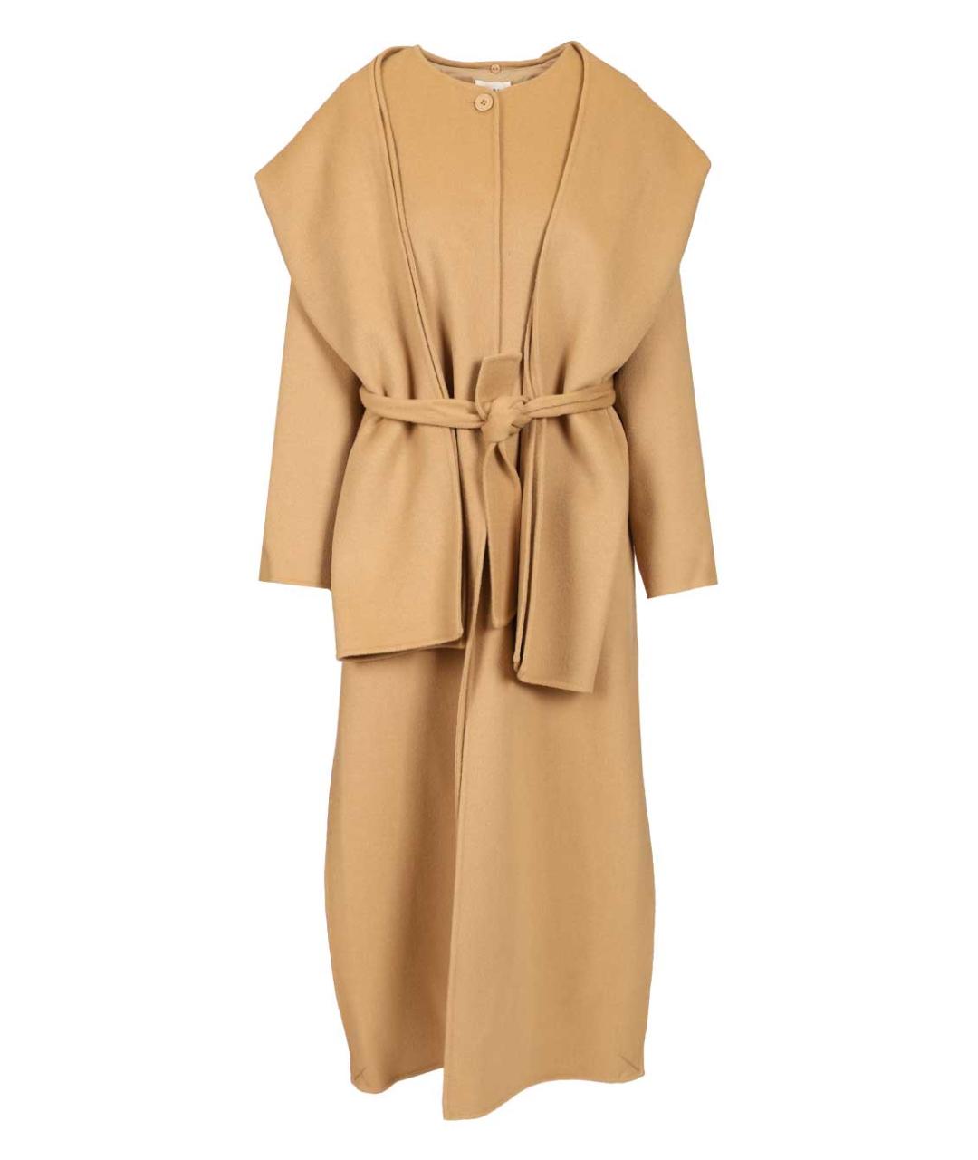 P.A.R.O.S.H. Бежевое шерстяное пальто, фото 1