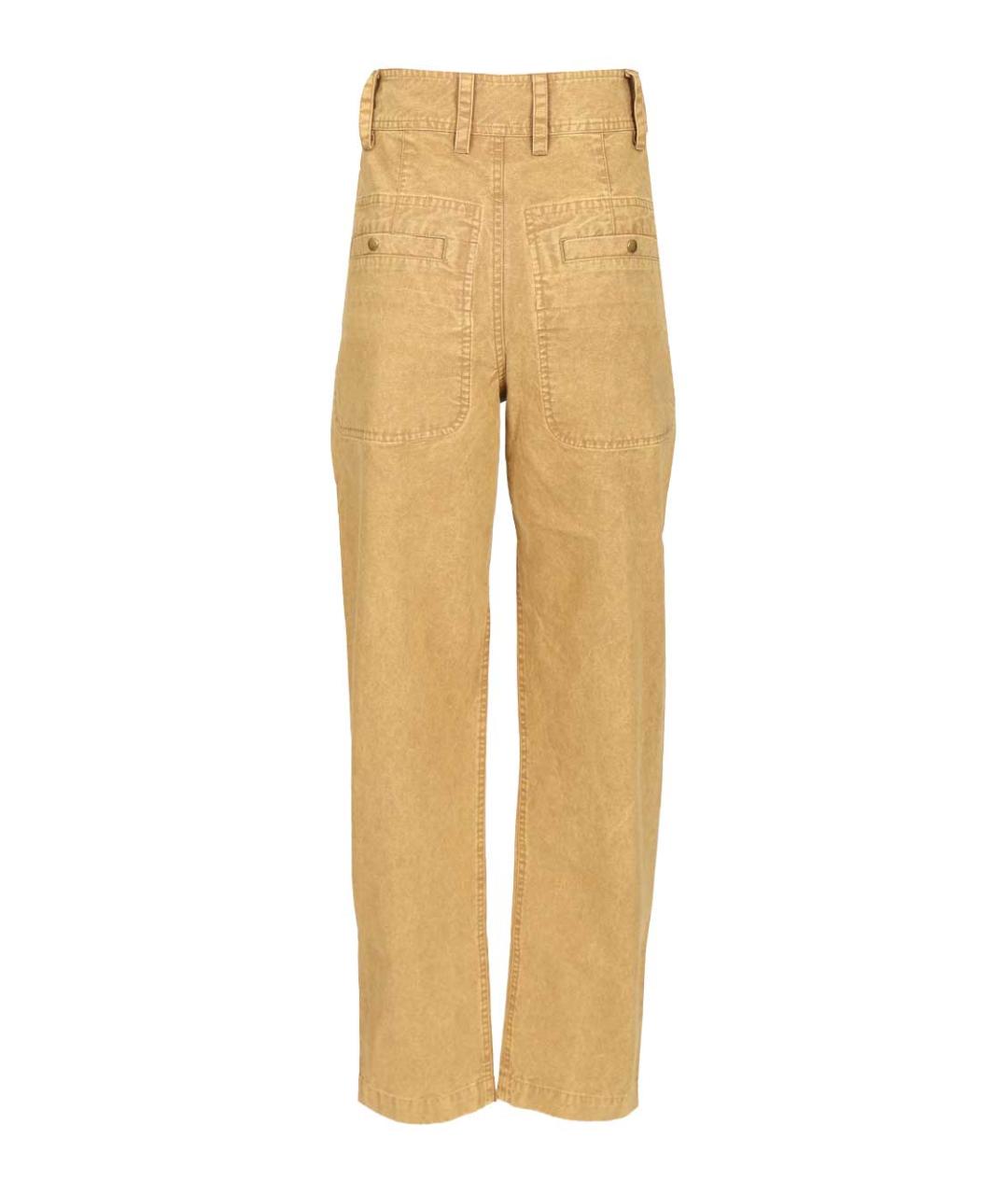 ISABEL MARANT ETOILE Коричневые хлопковые прямые брюки, фото 2