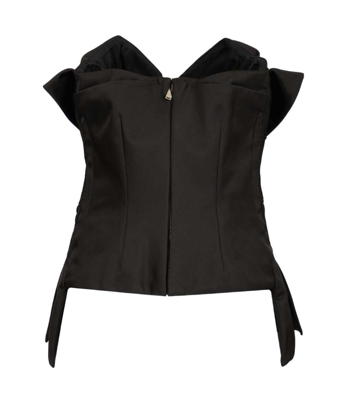 ALEXANDER MCQUEEN Черный полиэстеровый корсет, фото 2