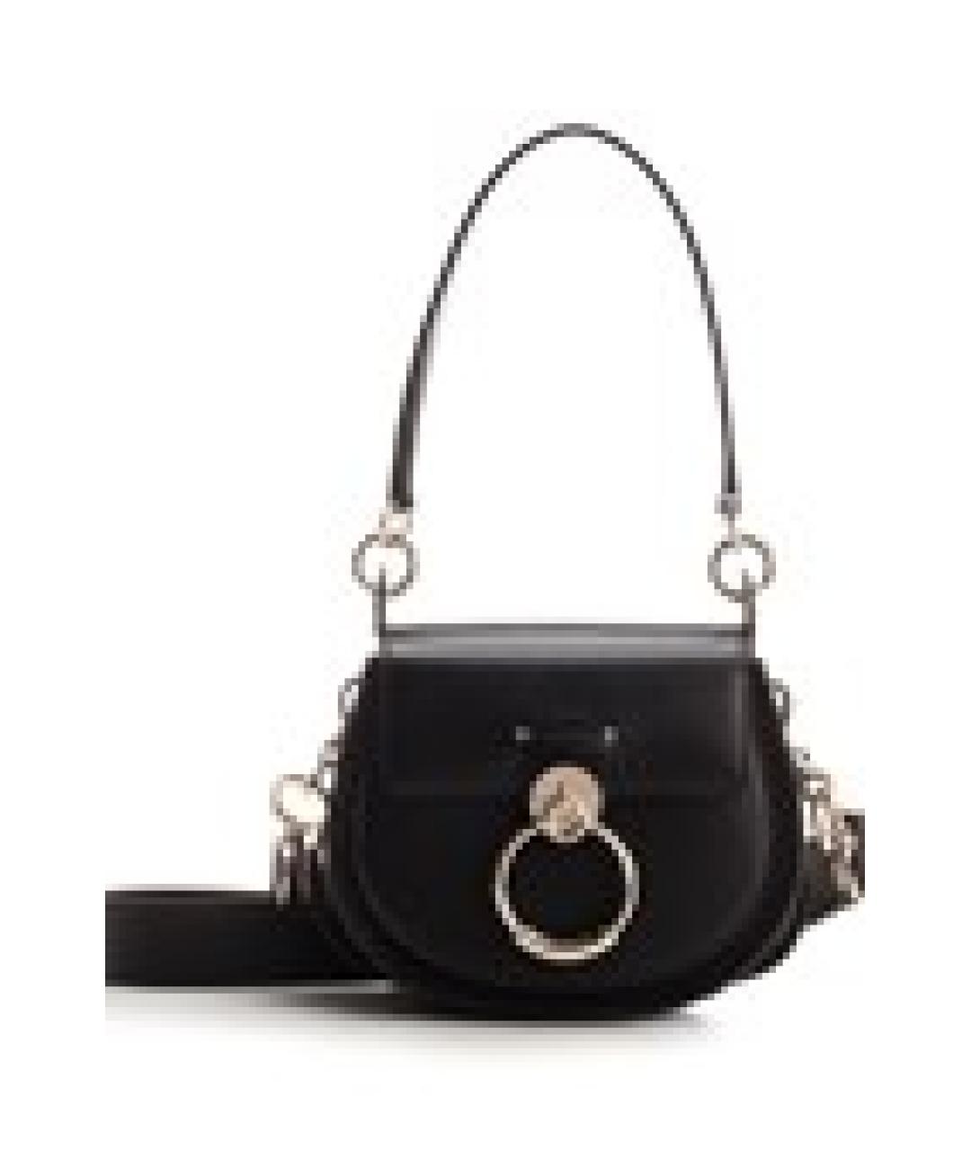 CHLOE Черная кожаная сумка через плечо, фото 1