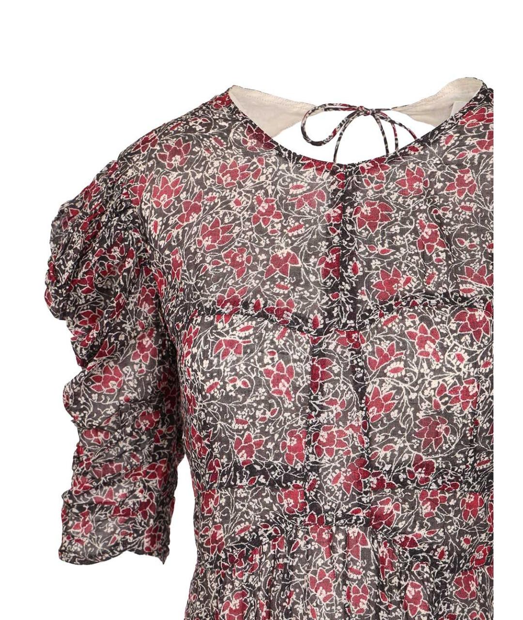 ISABEL MARANT ETOILE Мульти хлопковое повседневное платье, фото 4