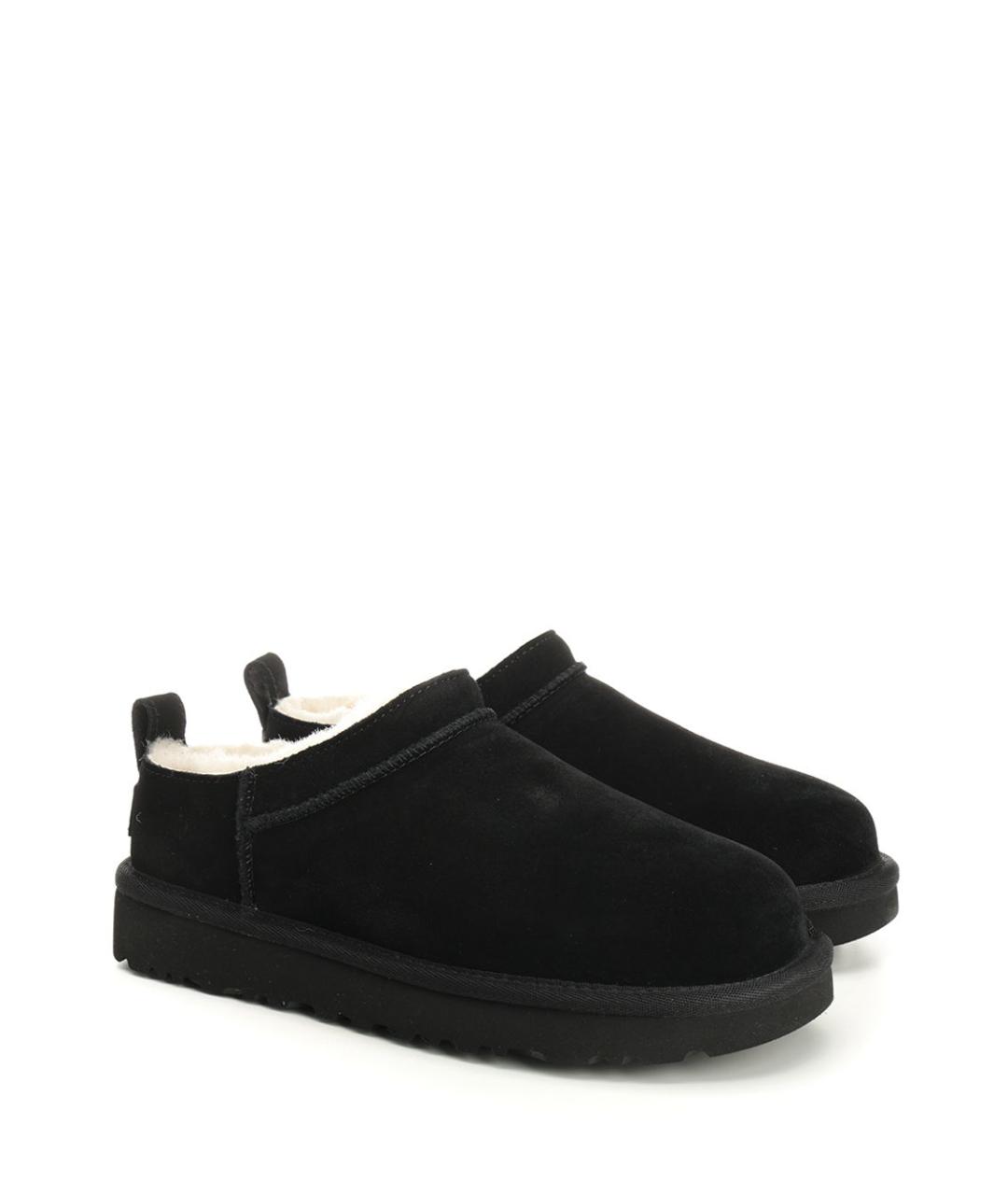 UGG AUSTRALIA Черные замшевые сабо, фото 2