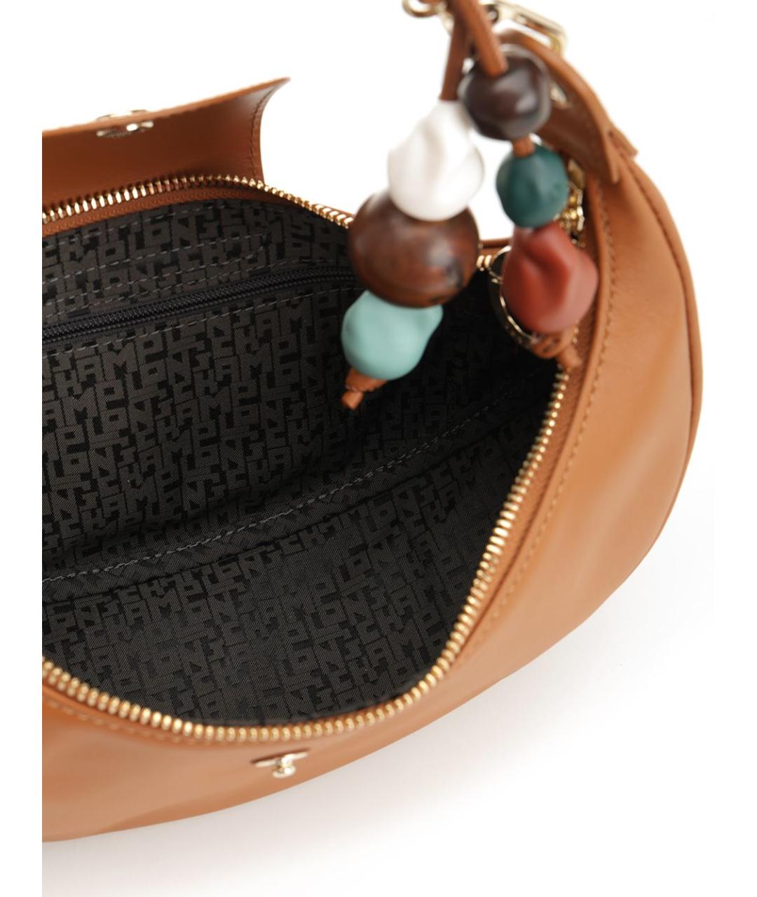 LONGCHAMP Коричневая кожаная сумка через плечо, фото 4