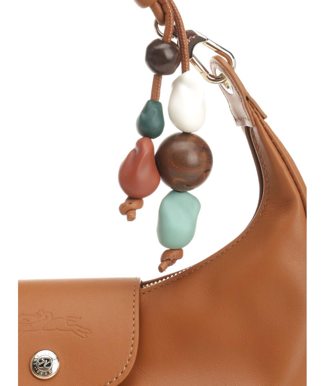 LONGCHAMP Коричневая кожаная сумка через плечо, фото 5