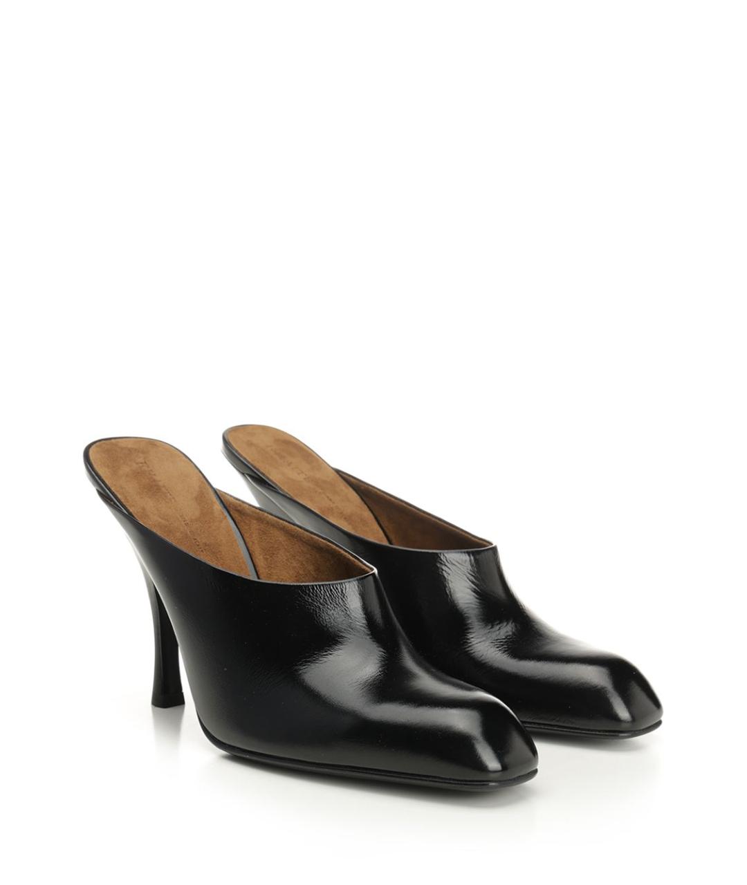 KHAITE Черные кожаные мюли, фото 2
