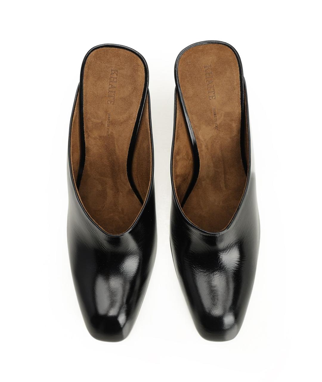 KHAITE Черные кожаные мюли, фото 5