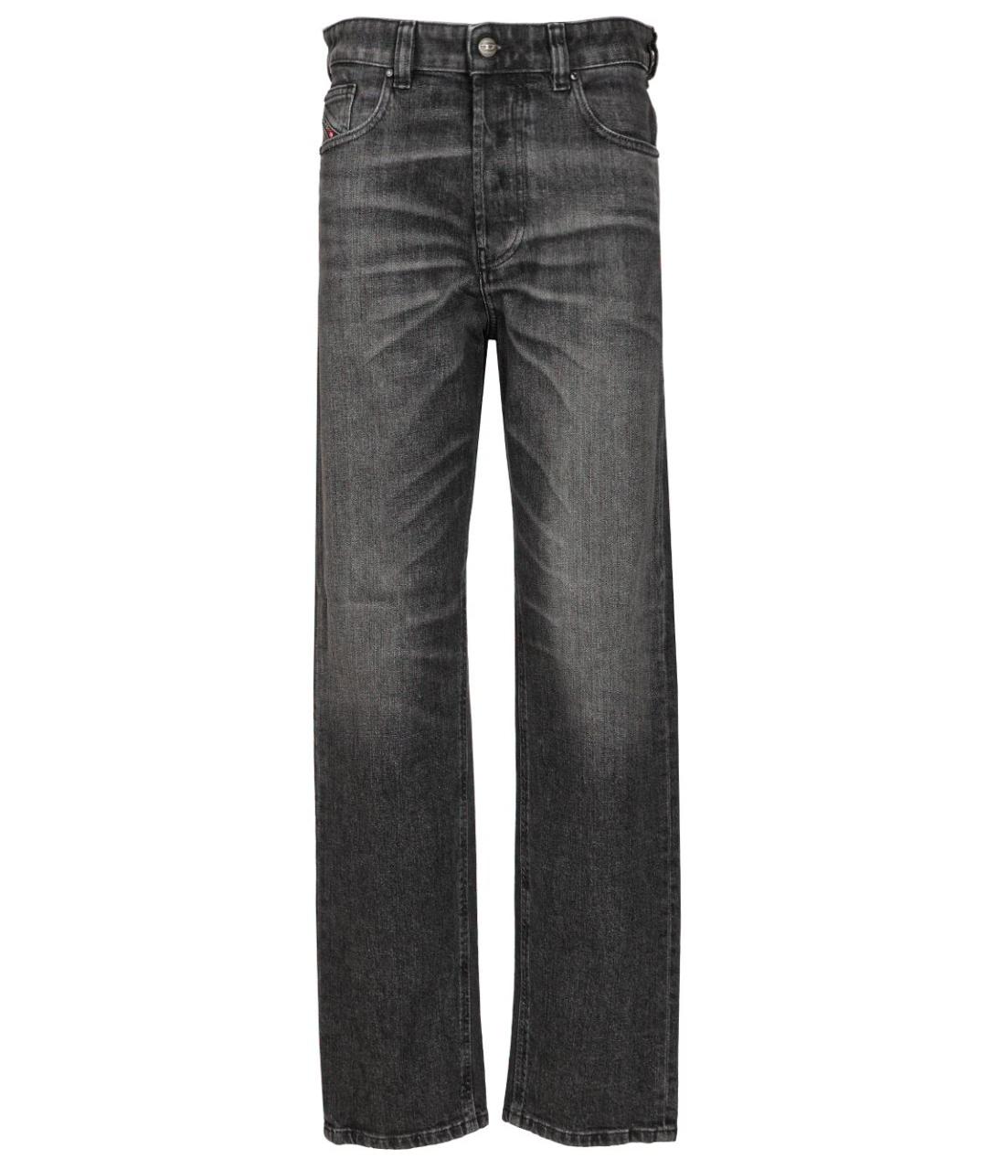 DIESEL Черные хлопко-эластановые прямые джинсы, фото 1