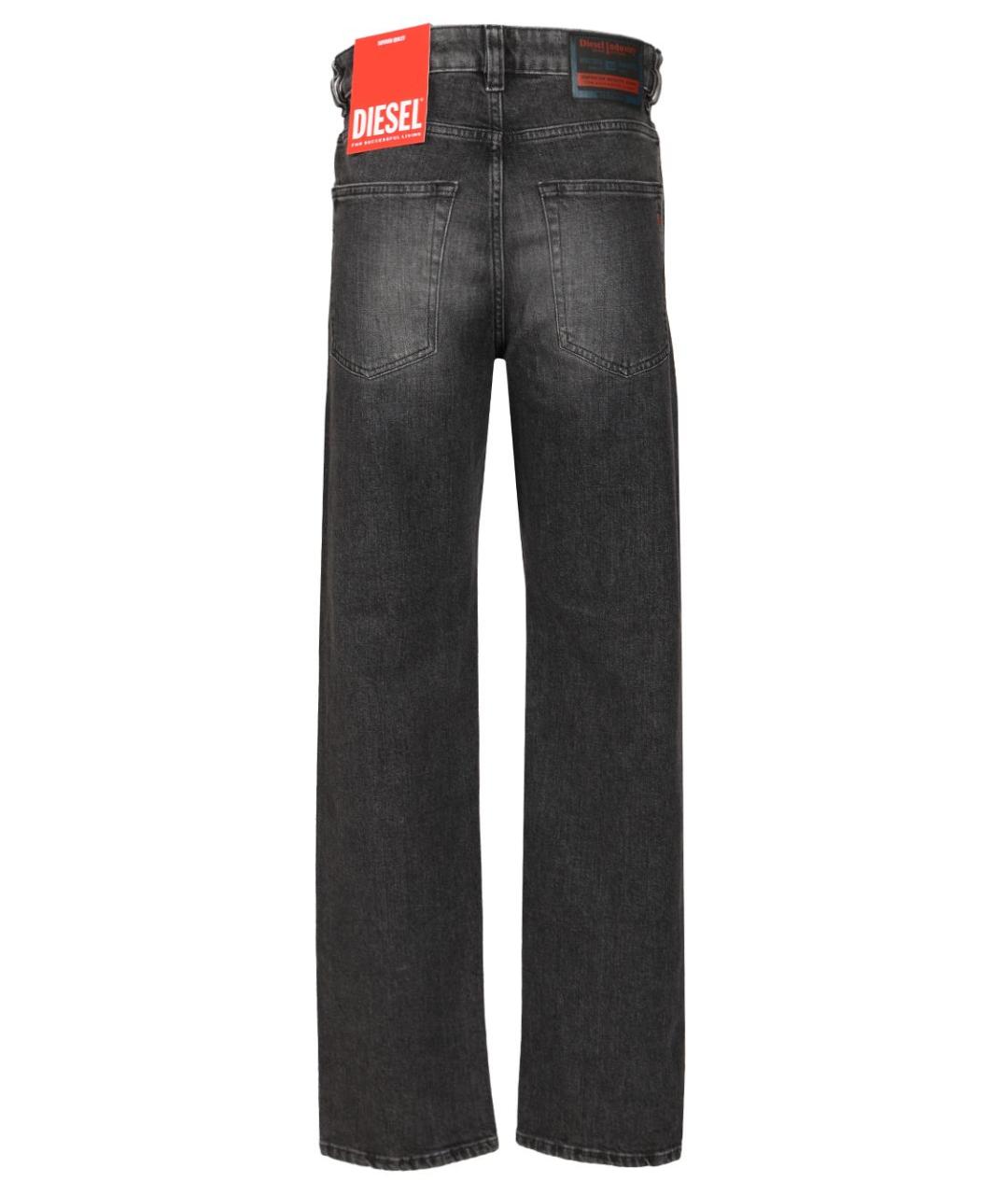 DIESEL Черные хлопко-эластановые прямые джинсы, фото 2