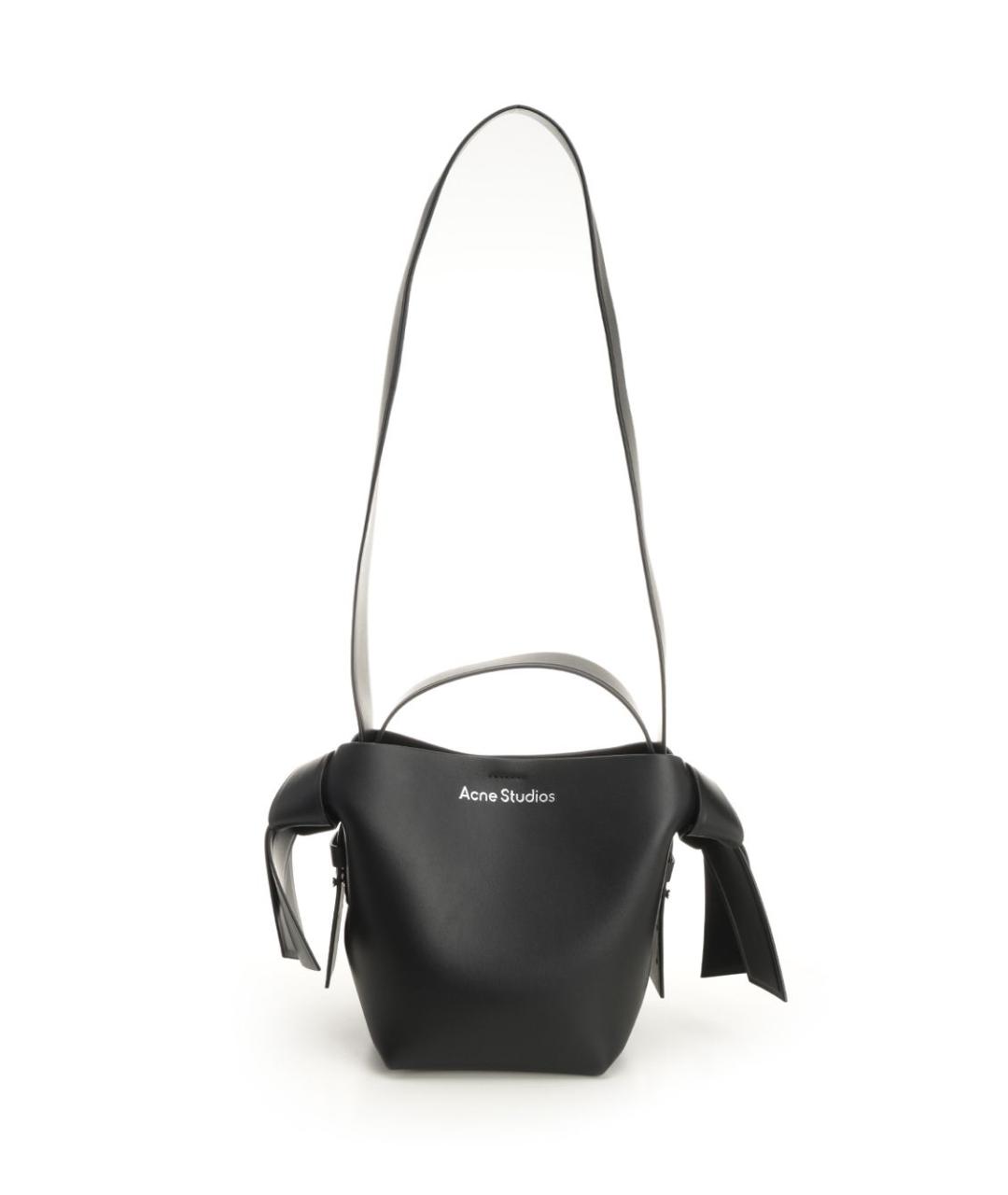 ACNE STUDIOS Черная кожаная сумка с короткими ручками, фото 1