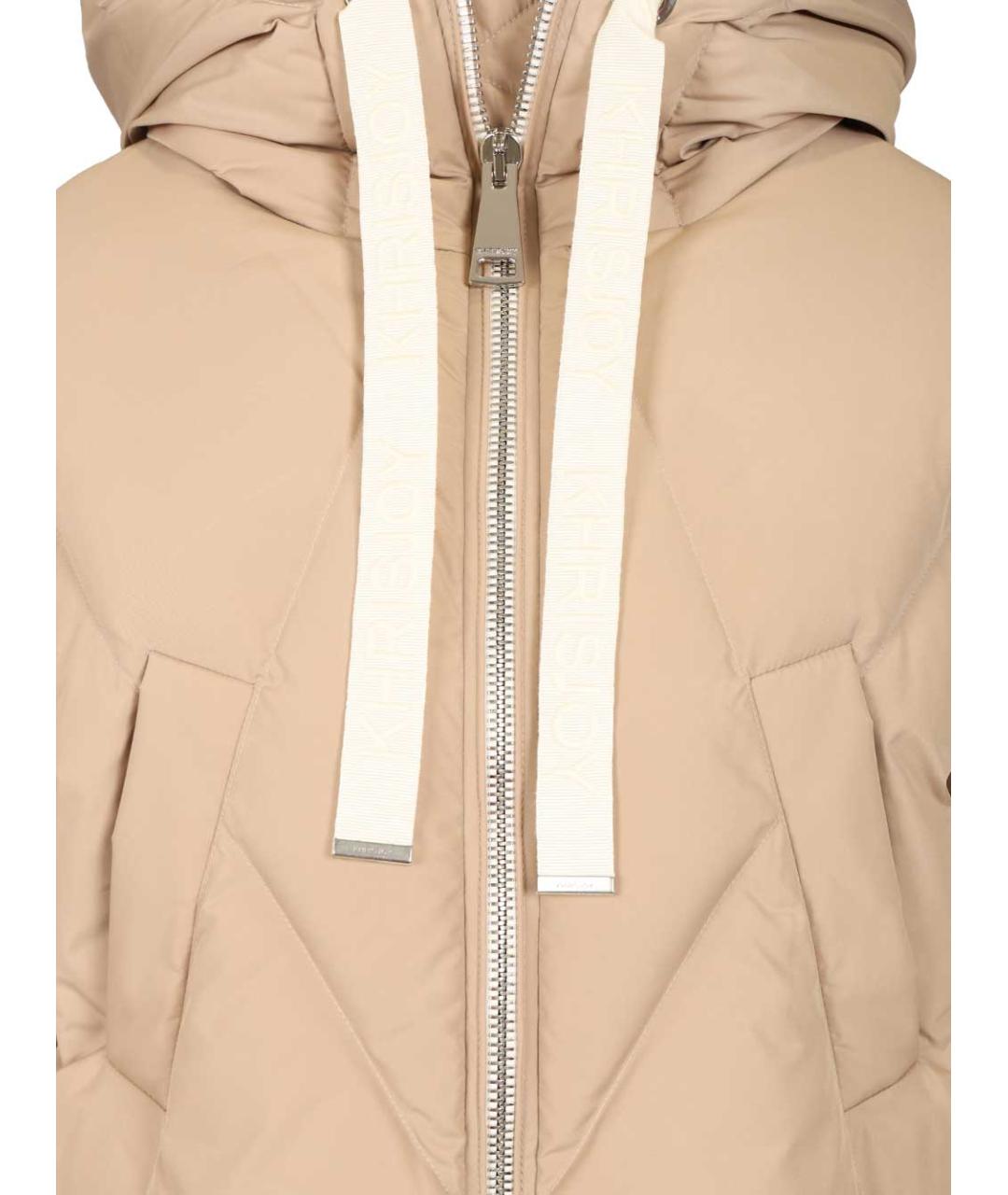 KHRISJOY Бежевый полиэстеровый пуховик, фото 4