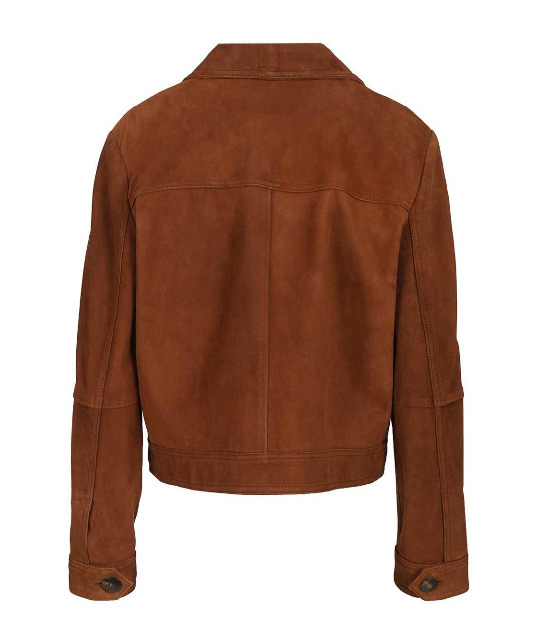 MAX MARA STUDIO Коричневая замшевая куртка, фото 2