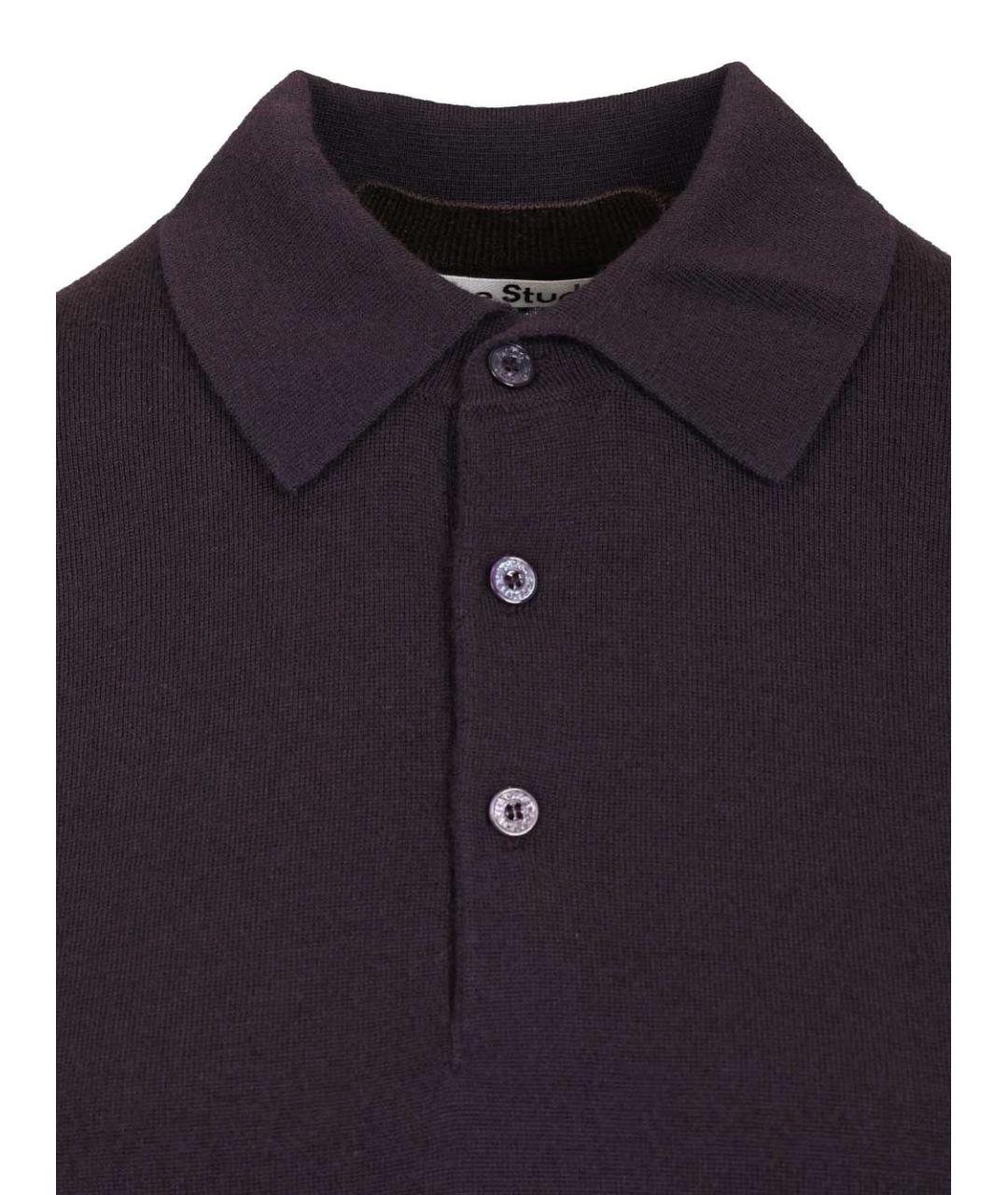 ACNE STUDIOS Фиолетовая шерстяная футболка, фото 4