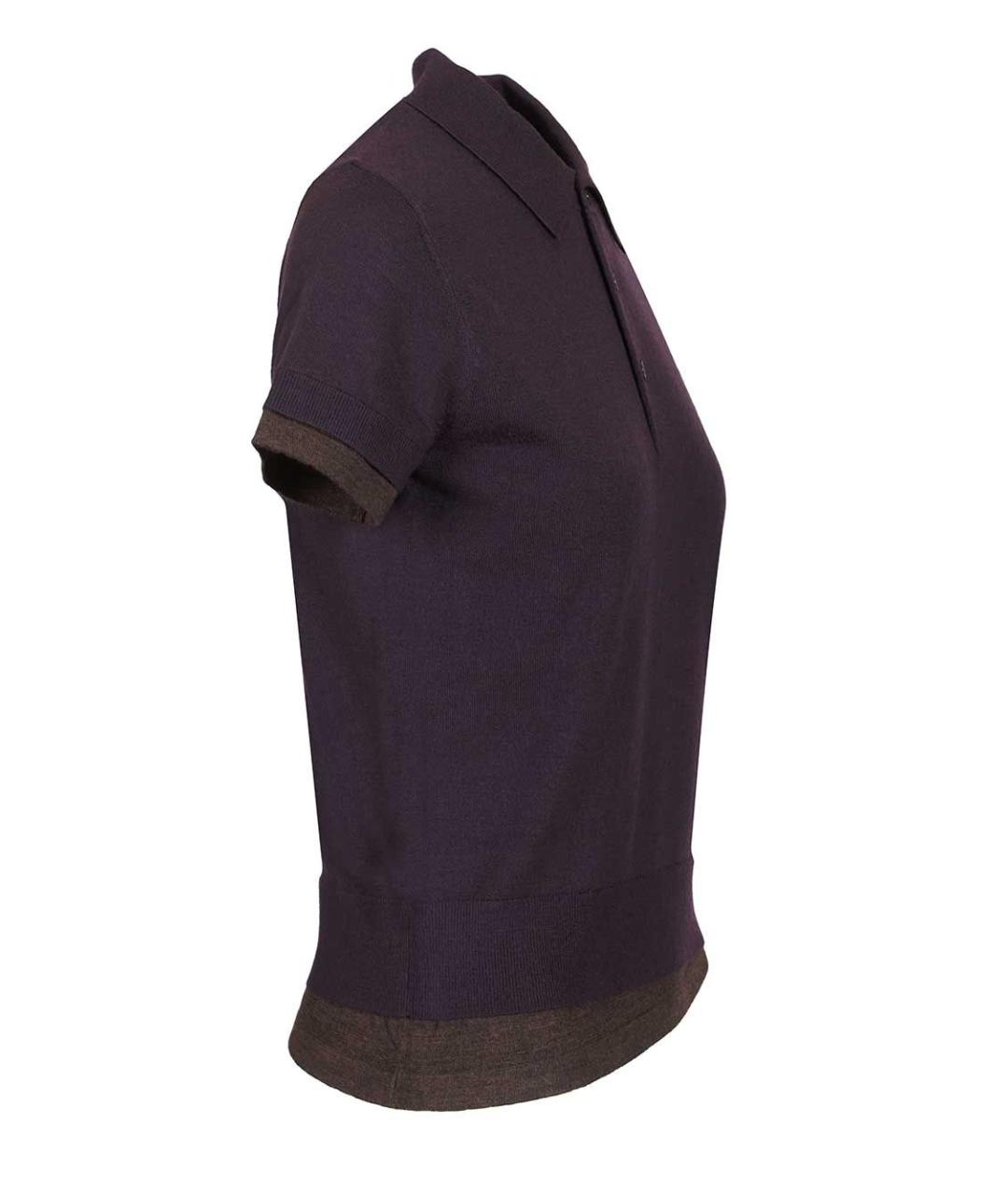 ACNE STUDIOS Фиолетовая шерстяная футболка, фото 3