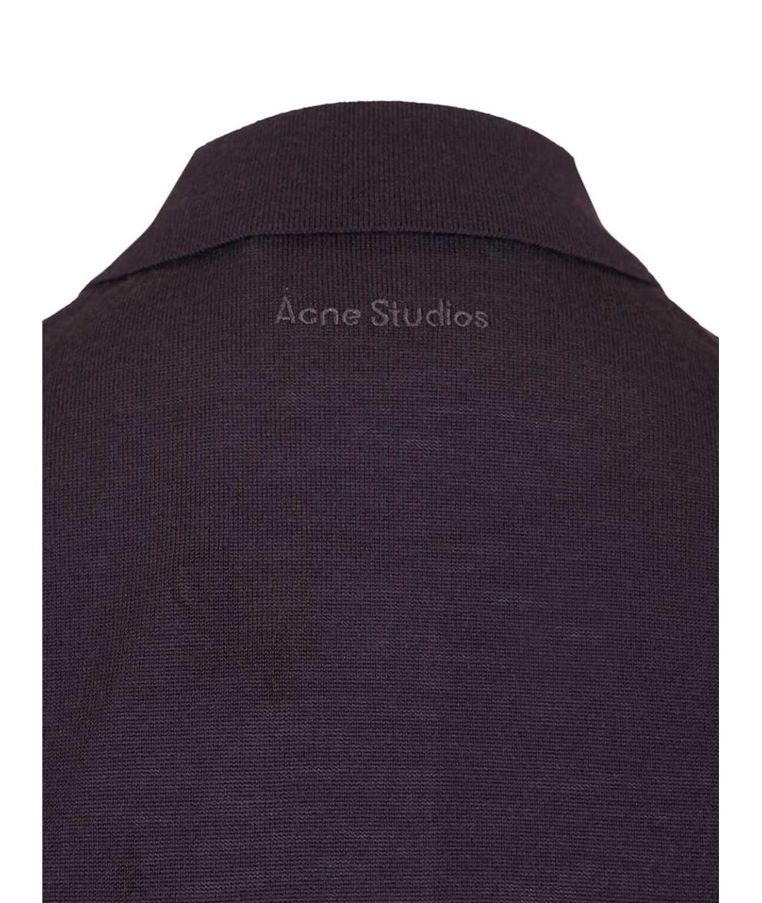 ACNE STUDIOS Фиолетовая шерстяная футболка, фото 5