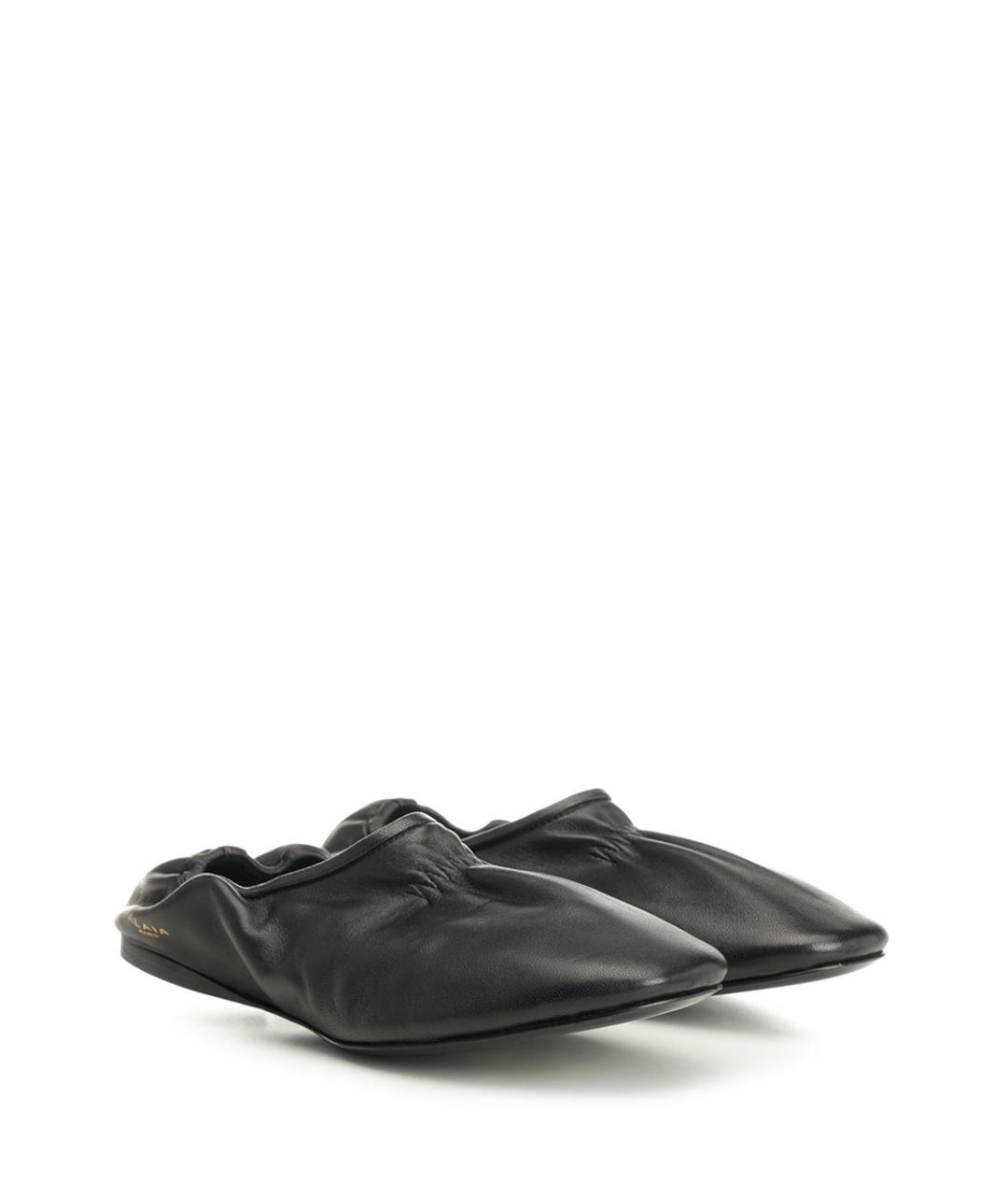 ALAIA Черные кожаные балетки, фото 2