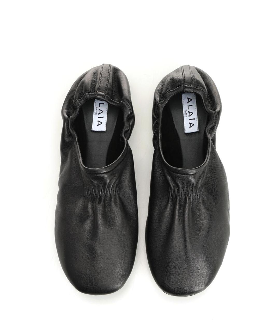 ALAIA Черные кожаные балетки, фото 4