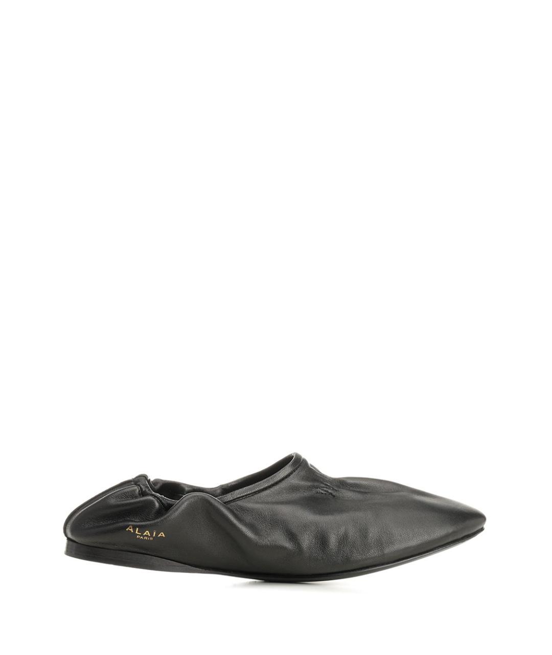 ALAIA Черные кожаные балетки, фото 1