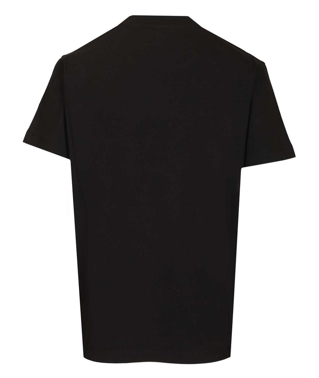 MONCLER Черная хлопковая футболка, фото 2
