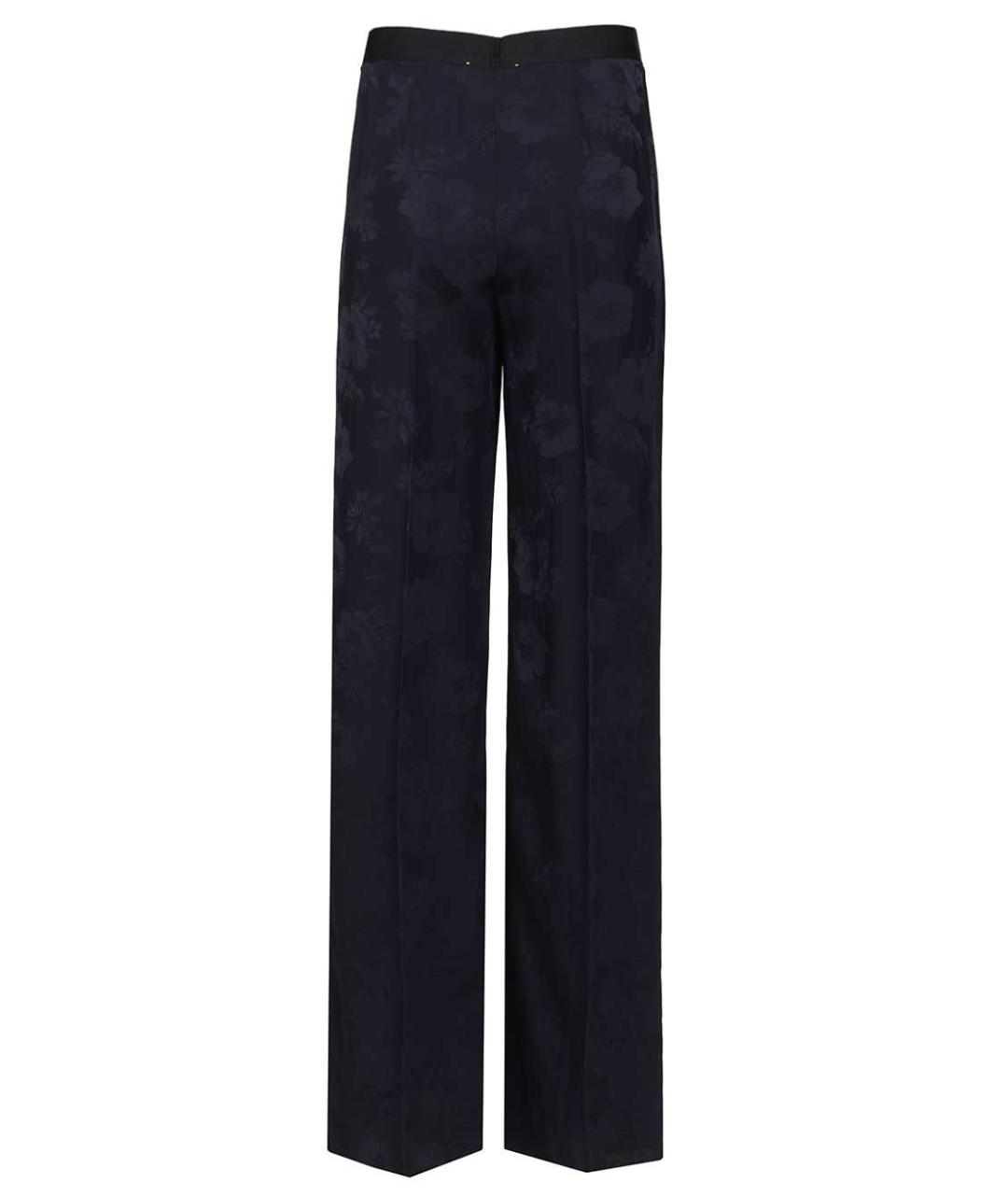 FORTE FORTE Синие ацетатные прямые брюки, фото 2