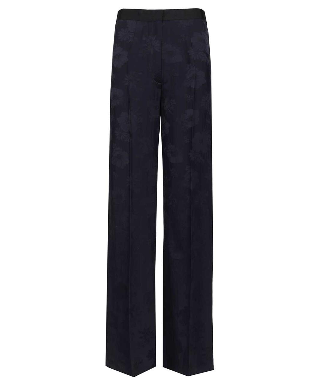 FORTE FORTE Синие ацетатные прямые брюки, фото 1