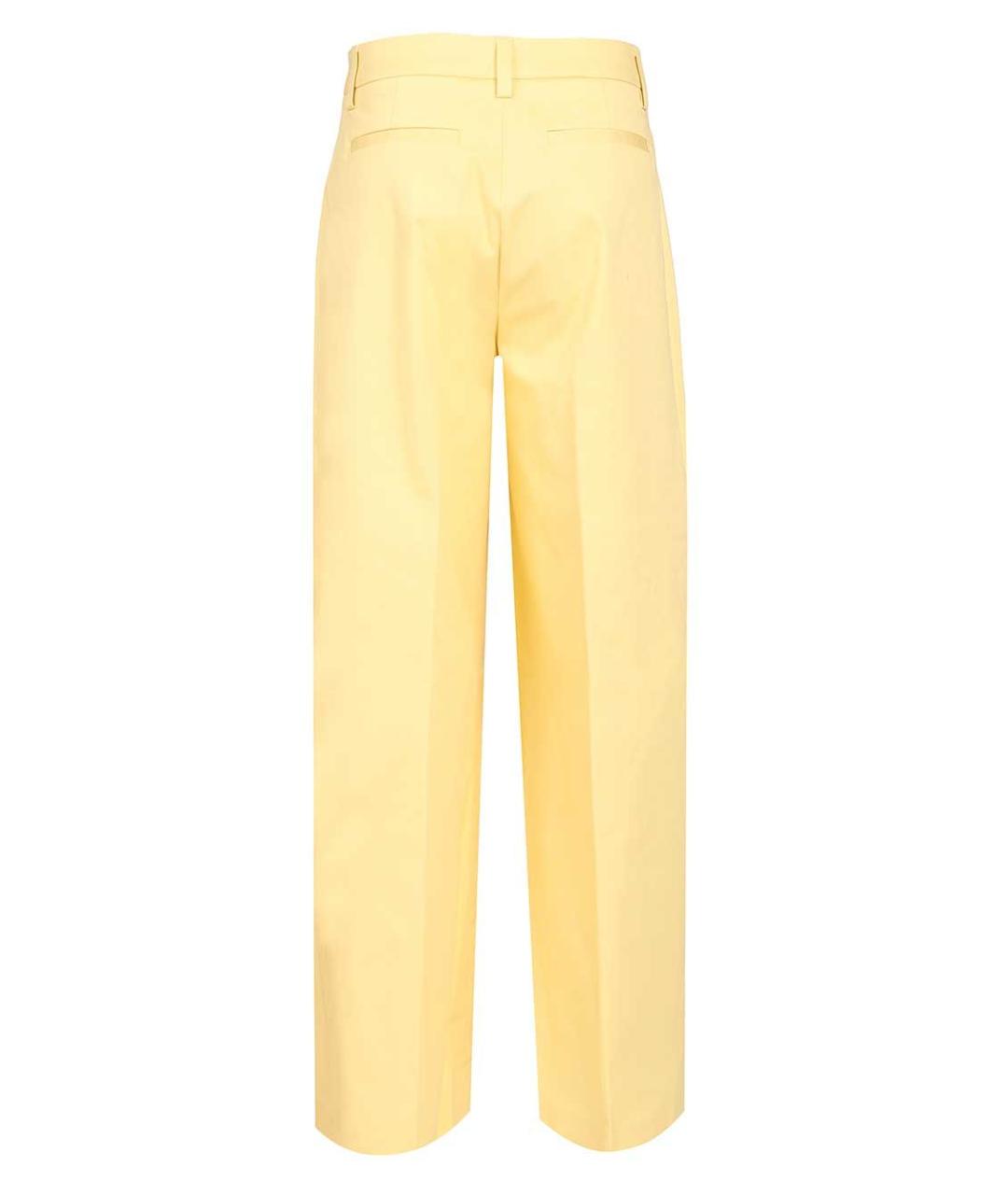 THELATEST Желтые хлопковые прямые брюки, фото 2