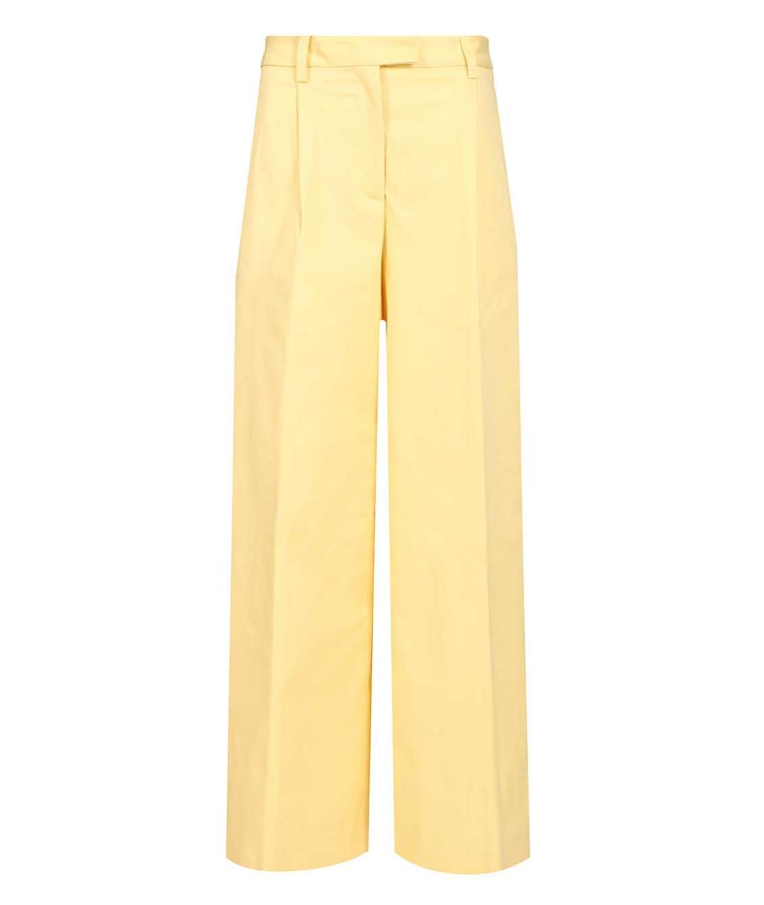 THELATEST Желтые хлопковые прямые брюки, фото 1