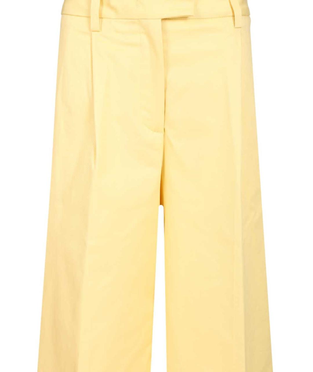 THELATEST Желтые хлопковые прямые брюки, фото 4