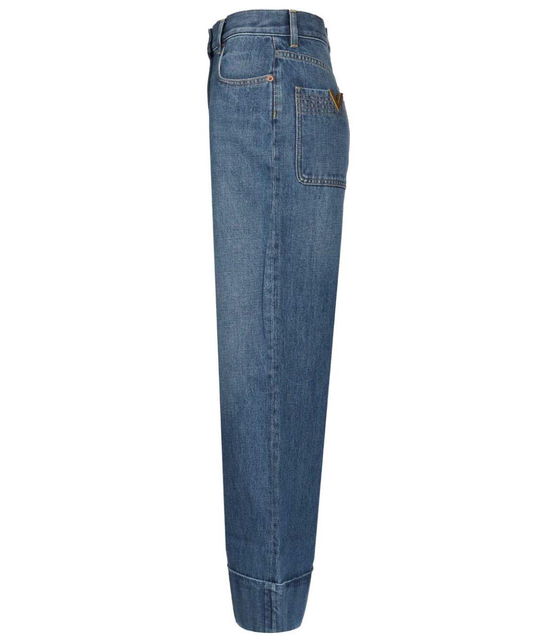 VALENTINO Синие хлопковые прямые джинсы, фото 3