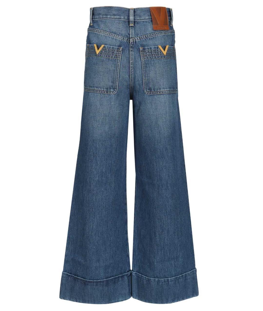 VALENTINO Синие хлопковые прямые джинсы, фото 2