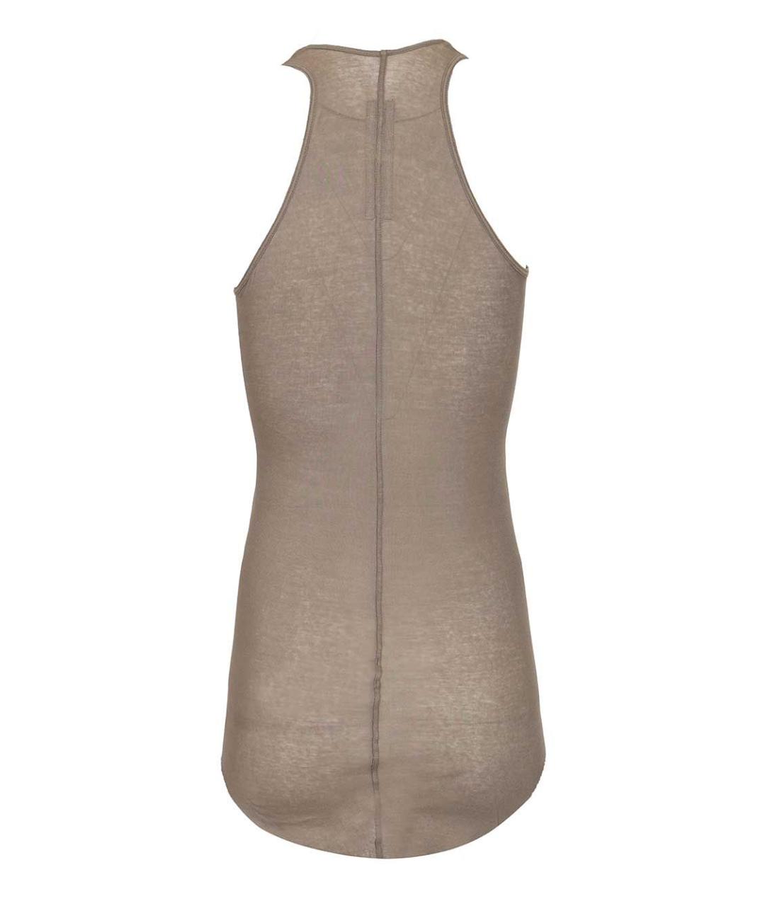 RICK OWENS Бежевая хлопковая майка, фото 2