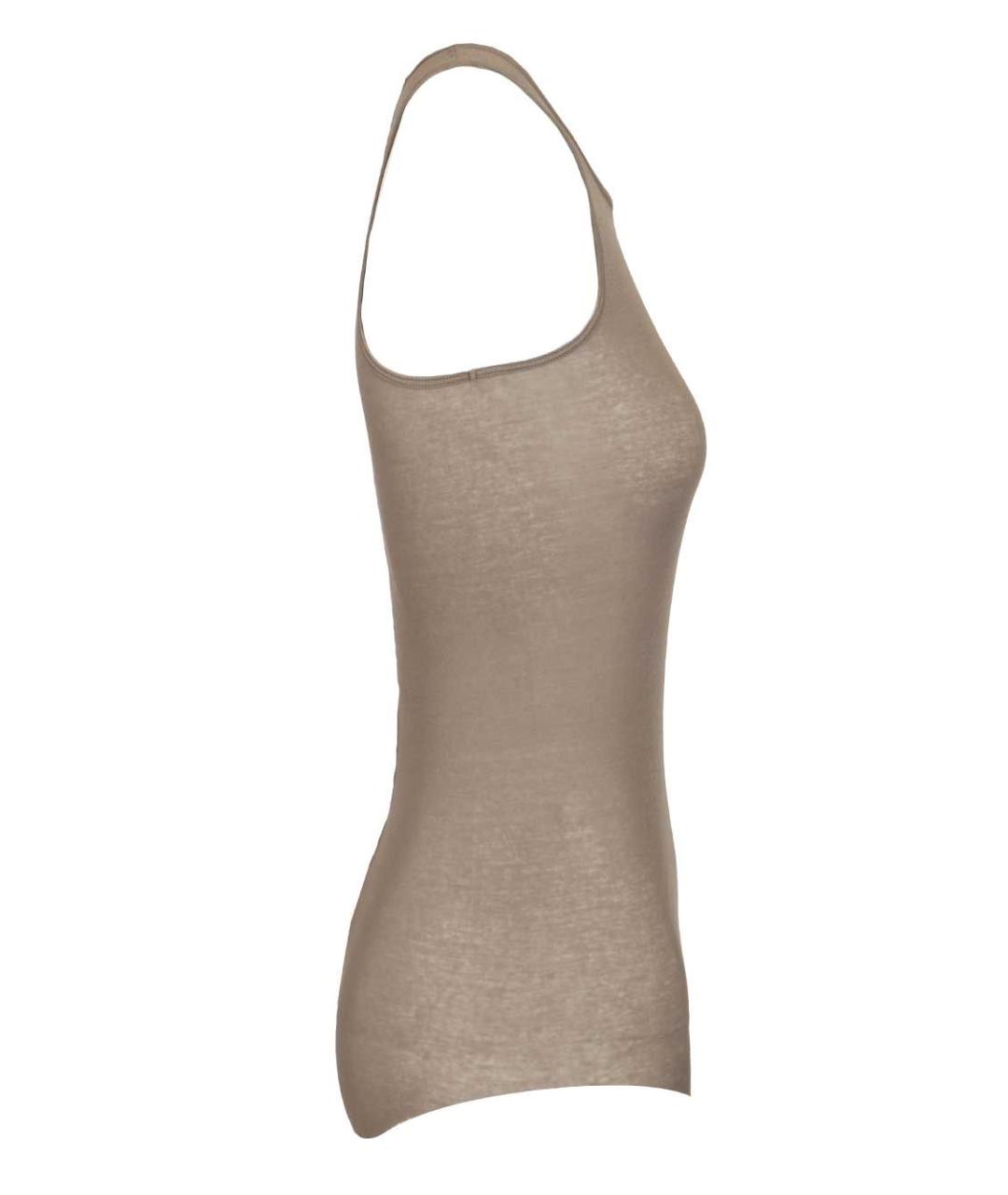 RICK OWENS Бежевая хлопковая майка, фото 3