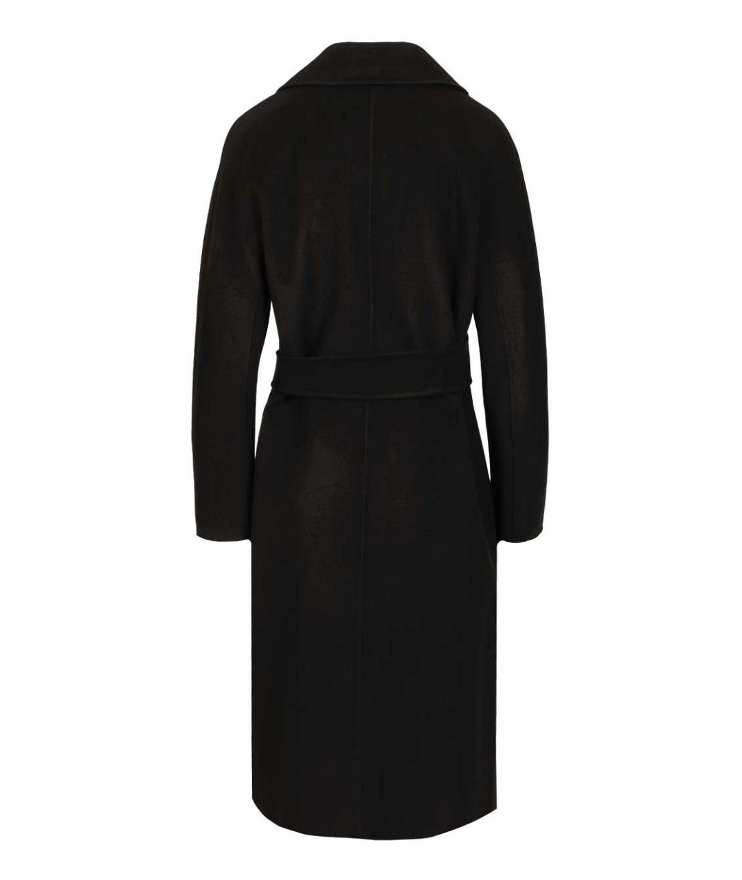 MAX MARA STUDIO Черное шерстяное пальто, фото 2