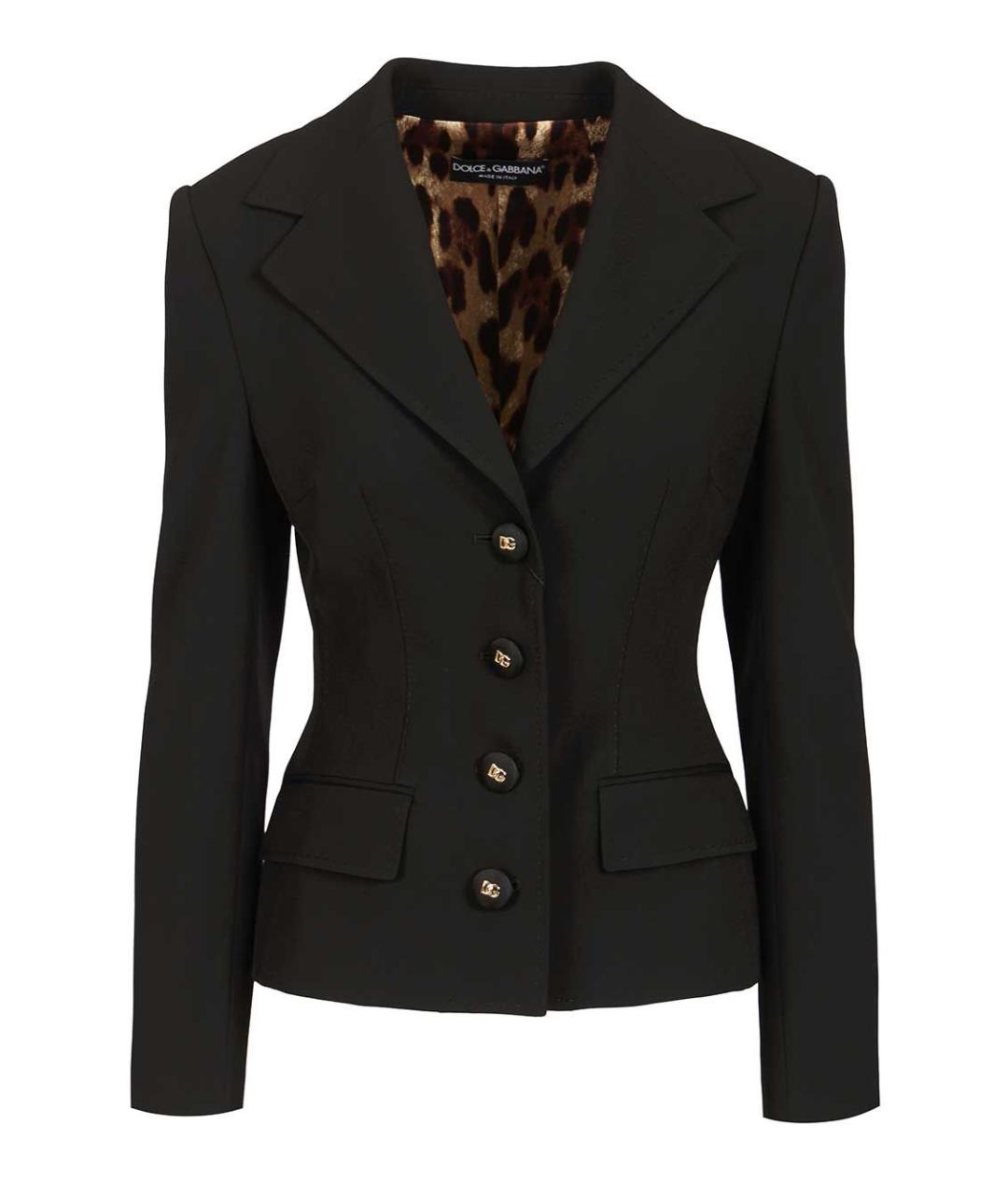 DOLCE&GABBANA Черный шерстяной жакет/пиджак, фото 1