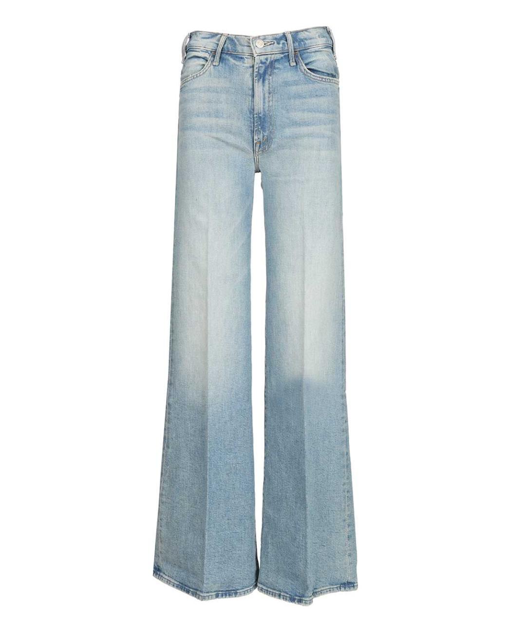 MOTHER Голубые хлопко-эластановые джинсы клеш, фото 1