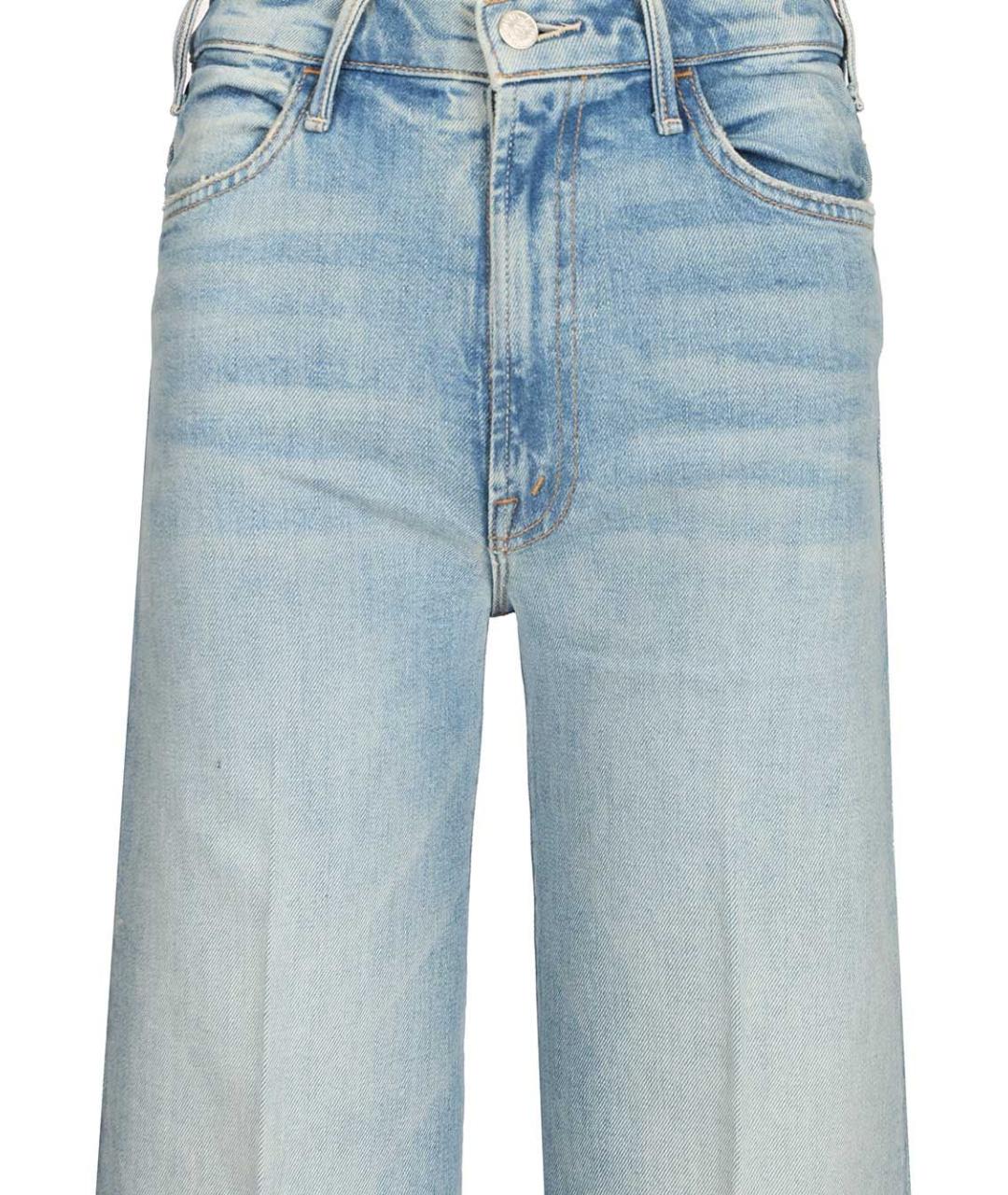 MOTHER Голубые хлопко-эластановые джинсы клеш, фото 4