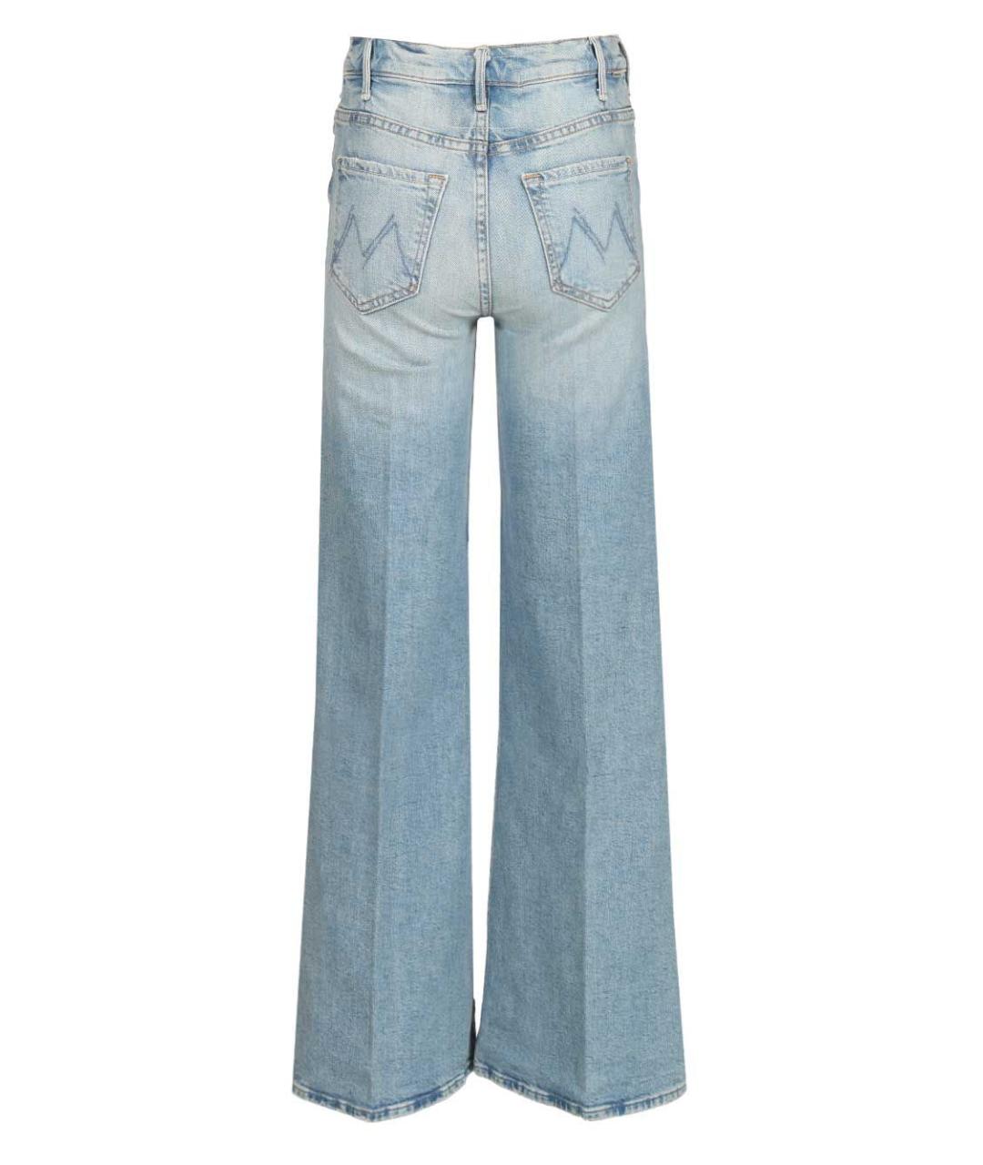 MOTHER Голубые хлопко-эластановые джинсы клеш, фото 2