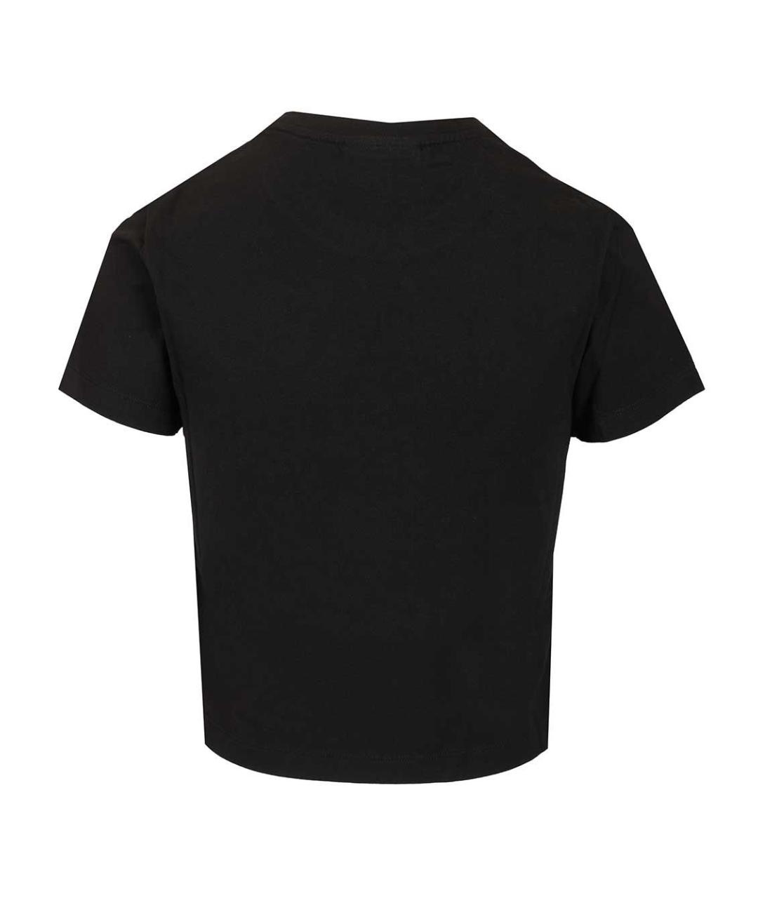 MAISON KITSUNE Черная хлопковая футболка, фото 2