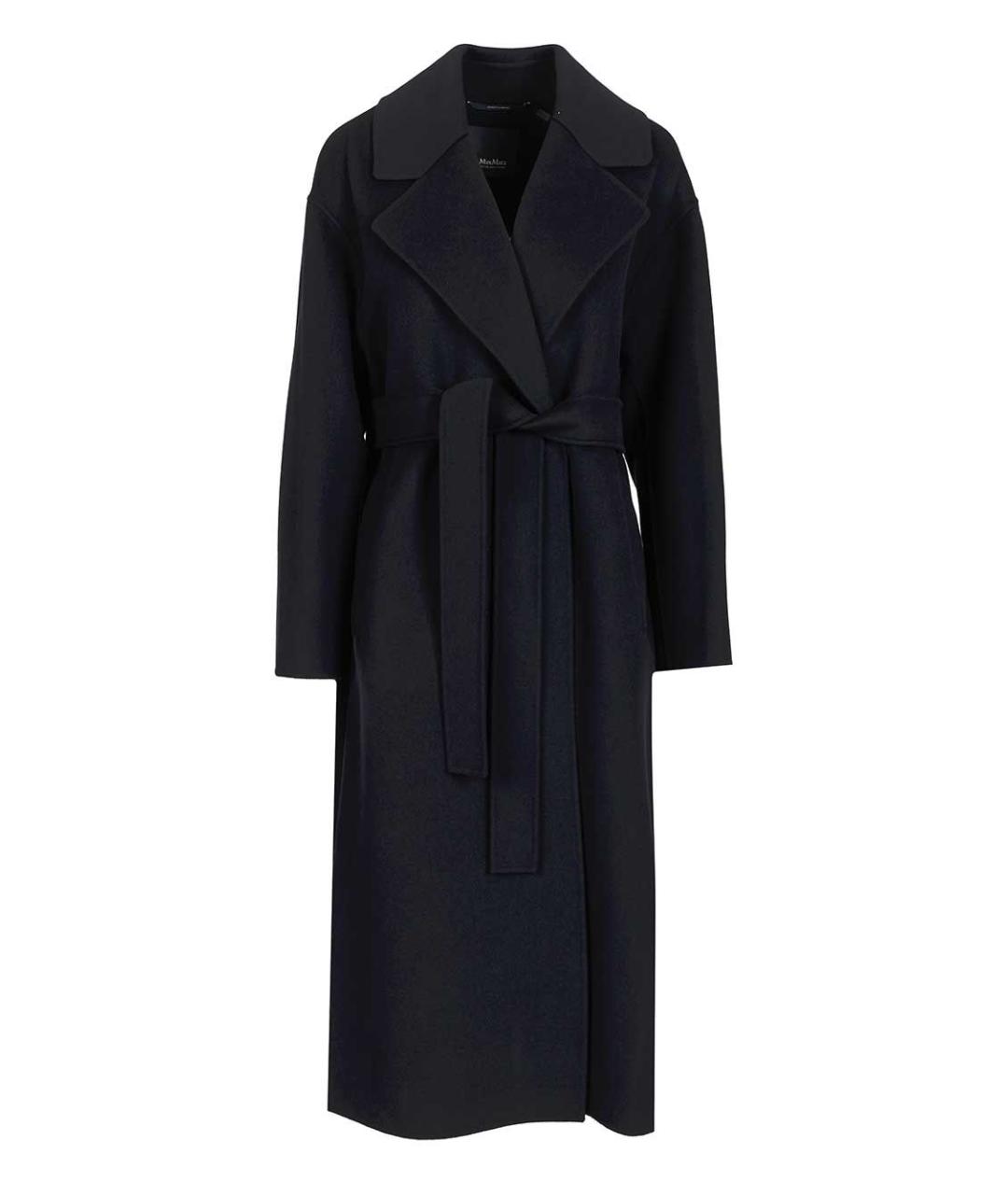 'S MAX MARA Темно-синее шерстяное пальто, фото 1