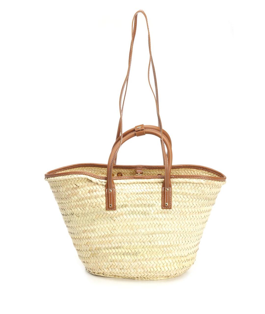 JACQUEMUS Бежевая пелетеная сумка тоут, фото 3