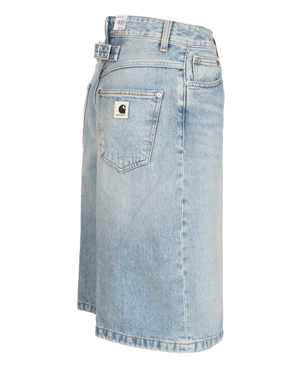 CARHARTT WIP Голубые хлопковые шорты, фото 3