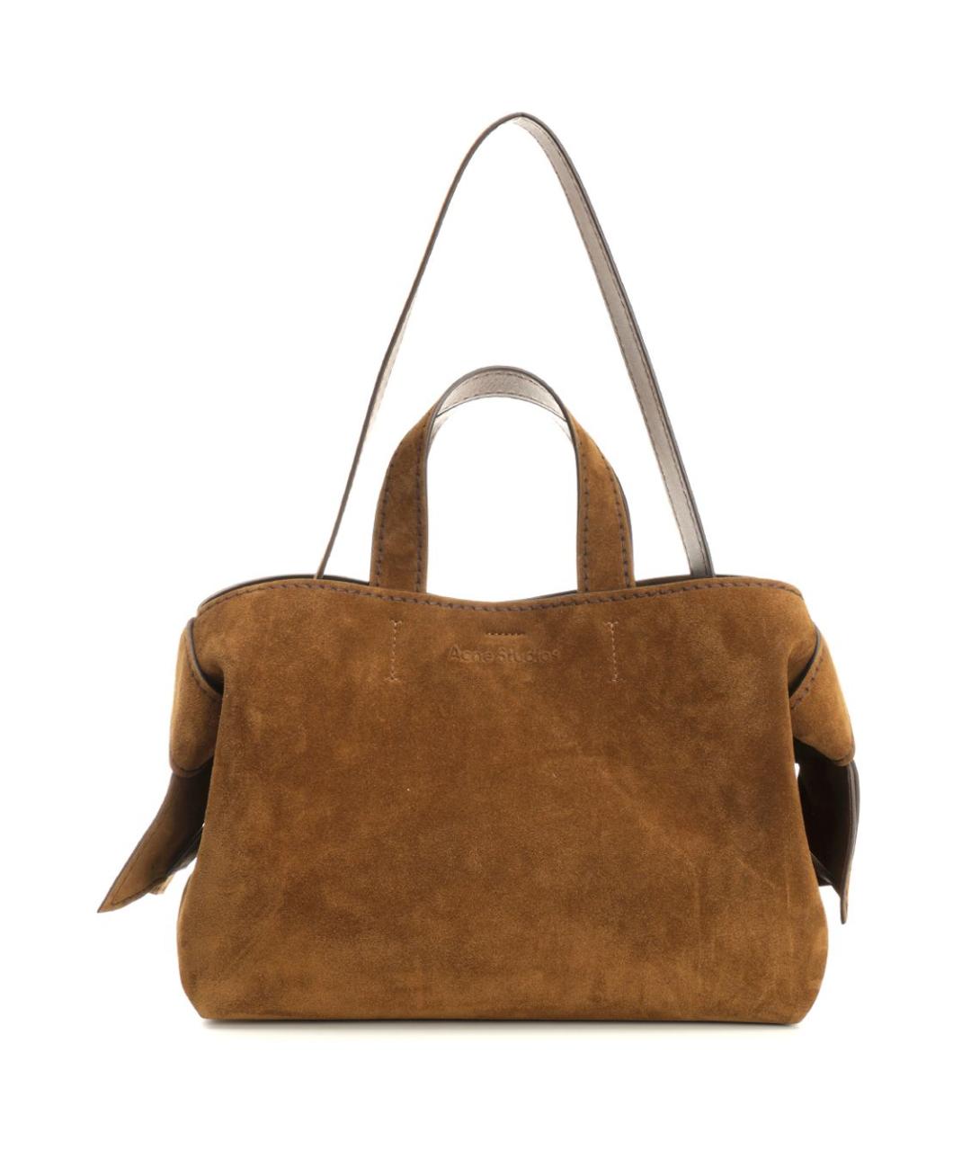 ACNE STUDIOS Коричневая замшевая сумка тоут, фото 5