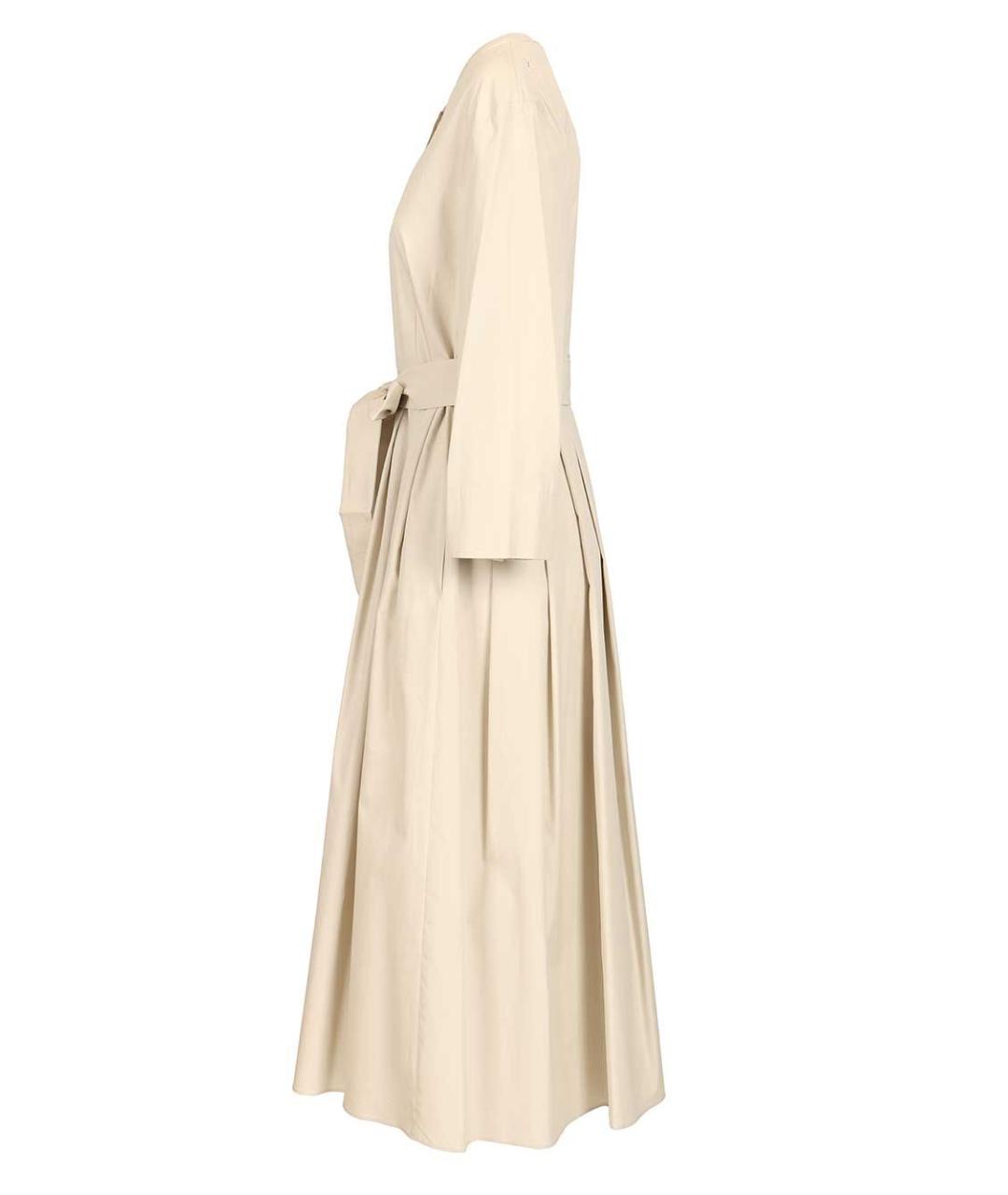 'S MAX MARA Бежевое хлопковое повседневное платье, фото 3