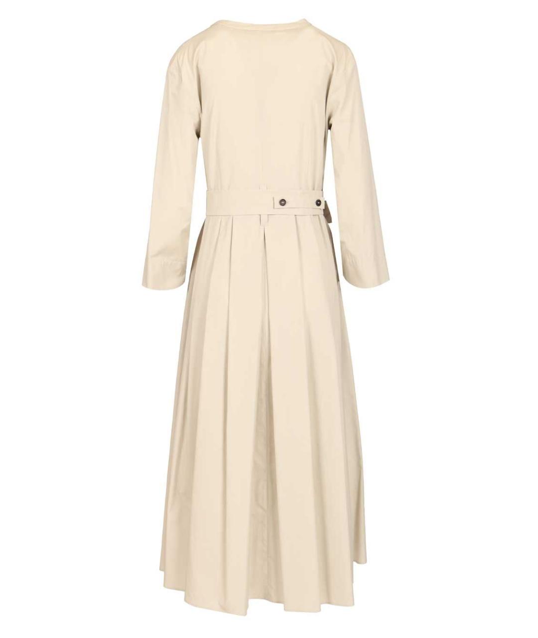 'S MAX MARA Бежевое хлопковое повседневное платье, фото 2