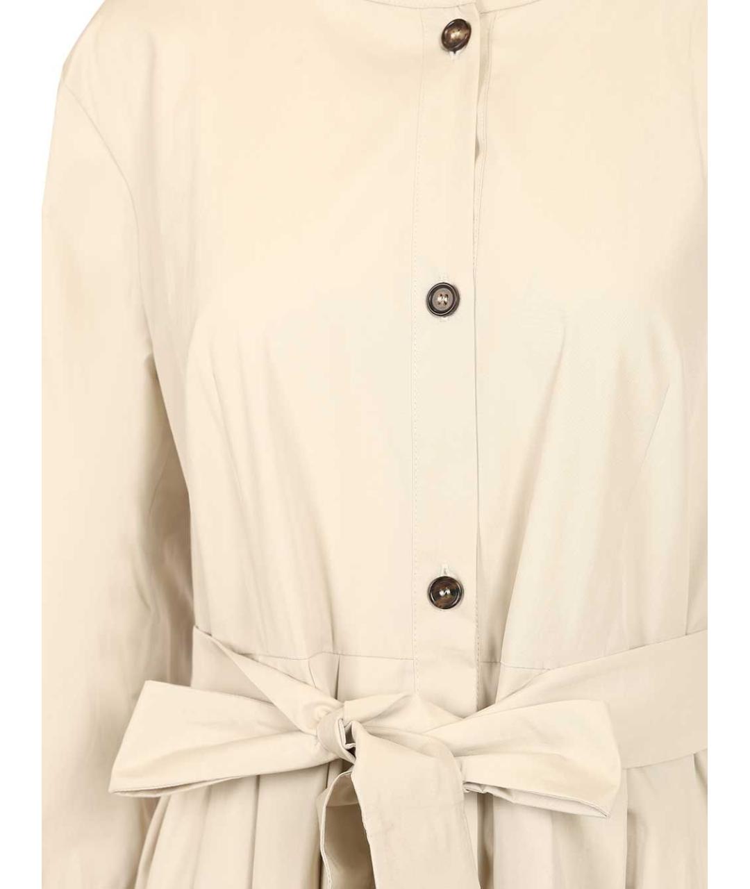 'S MAX MARA Бежевое хлопковое повседневное платье, фото 4