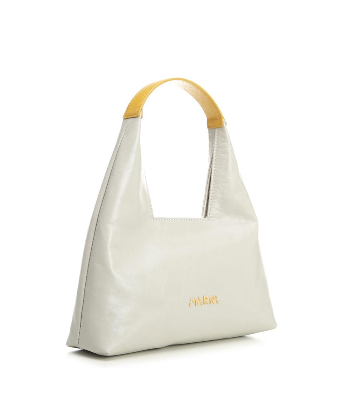 MARNI Белая кожаная сумка через плечо, фото 2